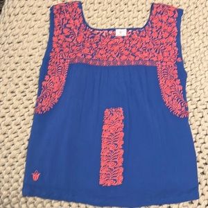 J. Marie embroidered top